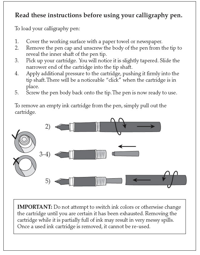 COMPLETE CALLIGRAPHY SET WITH INSTRUCTIONS